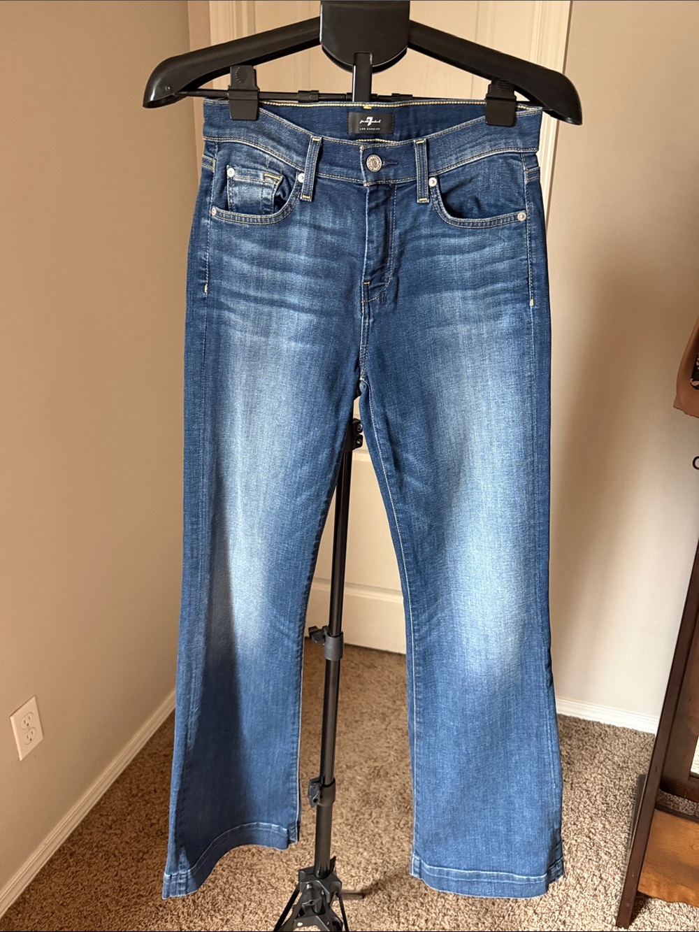 7 For All Mankind Blue Flare Jeans